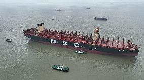 The World Largest Newly Built Container Ship MSC MARIELLA Started Sea Trials