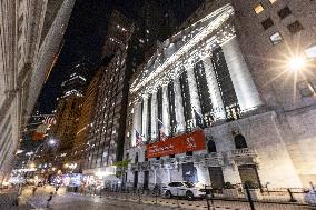 Night View Of New York Stock Exchange NYSE Building