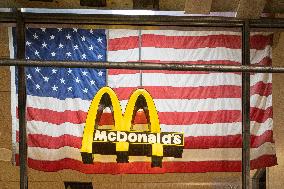 McDonald's Logo With An American Flag