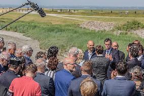 Emmanuel Macron Visit To Mont-Saint-Michel