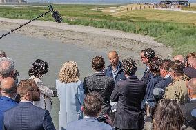 Emmanuel Macron Visit To Mont-Saint-Michel