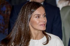 Queen Letizia Attends FAD Meeting - Madrid
