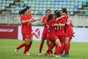 (SP)MYANMAR-YANGON-FOOTBALL-AFC U-20 WOMEN'S ASIAN CUP QUALIFIERS-CHINA VS CHINESE TAIPEI