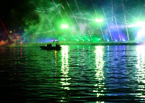 The Great Outdoor Spectacle On The Vistula River In Krakow