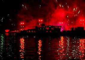 The Great Outdoor Spectacle On The Vistula River In Krakow