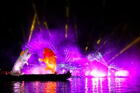 The Great Outdoor Spectacle On The Vistula River In Krakow