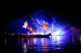 The Great Outdoor Spectacle On The Vistula River In Krakow