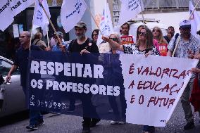 Professor Doing Protests In Portugal