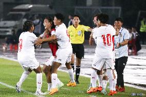 (SP)MYANMAR-YANGON-FOOTBALL-AFC U-20 WOMEN'S ASIAN CUP QUALIFIERS-MYANMAR VS NEPAL