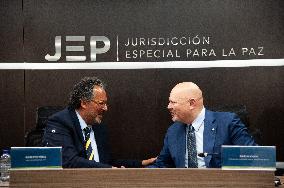 International Criminal Court Prosecutor Karim Khan Press Conference in Colombia