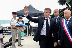 President Macron At D-Day 79th Anniversary - Colleville