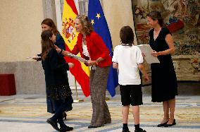 Infante Elena At Children And Youth Painting Contest For Schools Awards - Madrid