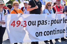 Demonstration Against Pension Reform - Strasbourg