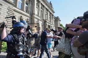 Demonstration Against Pension Reform - Strasbourg