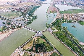 CHINA-INNER MONGOLIA-BAYANNUR-SANSHENGGONG-AERIAL VIEWS (CN)