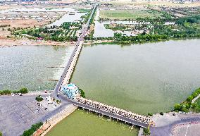 CHINA-INNER MONGOLIA-BAYANNUR-SANSHENGGONG-AERIAL VIEWS (CN)