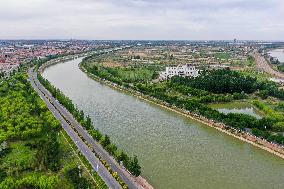 CHINA-INNER MONGOLIA-BAYANNUR-SANSHENGGONG-AERIAL VIEWS (CN)