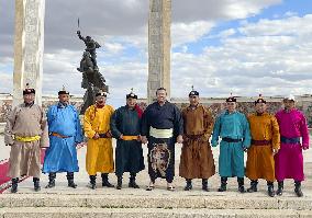 Sumo wrestler Kirishima in Mongolia