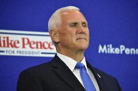 Former Vice President Of The United States Mike Pence Announces That He Is Running For President Of The United States In The 202