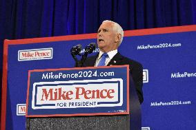 Former Vice President Of The United States Mike Pence Announces That He Is Running For President Of The United States In The 202