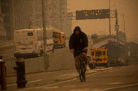 U.S.-NEW YORK-AIR POLLUTION-WILDFIRE