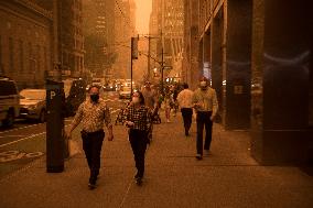 U.S.-NEW YORK-AIR POLLUTION-WILDFIRE