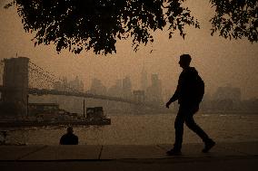 U.S.-NEW YORK-AIR POLLUTION-WILDFIRE