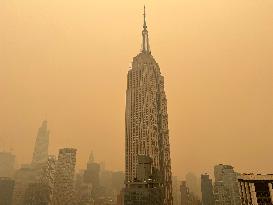 U.S.-NEW YORK-AIR POLLUTION-WILDFIRE