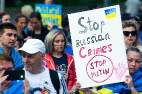 Protest Against Nova Kakhovka Dam Attack In Dortmund