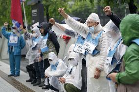 Protest against Japan's immigration law revision