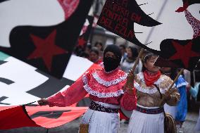 Demonstration To  Demand  End To Attacks Against EZLN Communities