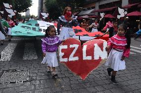 Demonstration To  Demand  End To Attacks Against EZLN Communities