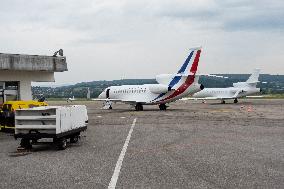 Presidential Plane At Annecy Airport
