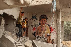 MIDEAST-GAZA-GAZA-ISRAELI TENSIONS-CHILDREN'S SUFFERING-ART EXHIBITION