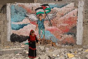 MIDEAST-GAZA-GAZA-ISRAELI TENSIONS-CHILDREN'S SUFFERING-ART EXHIBITION