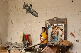 MIDEAST-GAZA-GAZA-ISRAELI TENSIONS-CHILDREN'S SUFFERING-ART EXHIBITION