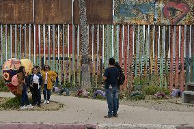 US-Mexico Border Construction On Secondary Fence Advances In Tijuana And San Diego