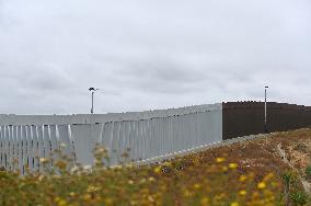 US-Mexico Border Construction On Secondary Fence Advances In Tijuana And San Diego