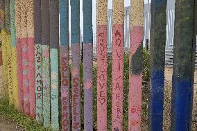 US-Mexico Border Construction On Secondary Fence Advances In Tijuana And San Diego