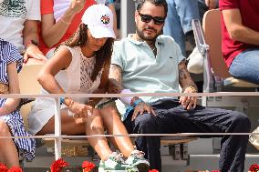 French Open - Alice Belaidi and Octave Marsal At The Stands