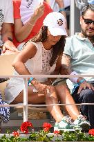 French Open - Alice Belaidi and Octave Marsal At The Stands