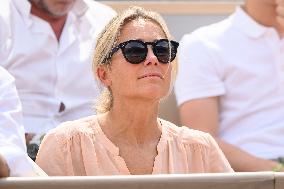 French Open - Anne-Sophie Lapix At The Stands