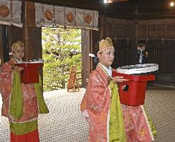 Clock festival at shrine in western Japan
