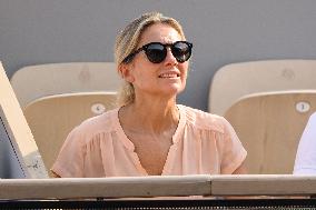 French Open - Anne-Sophie Lapix At The Stands
