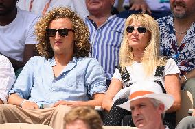 French Open - Joalukas Noah and Isabelle Camus At The Stands