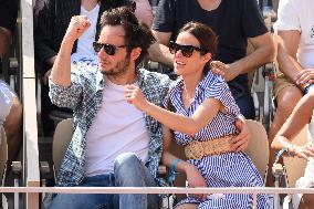 French Open - Vianney And Wife Catherine Robert At The Stands