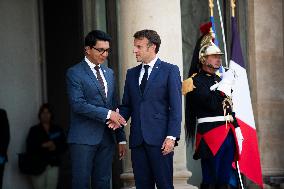 President Macron Welcomes President Rajoelina - Paris