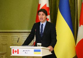 Prime Minister Of Canada Justin Trudeau Visits Ukraine