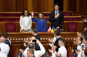 Justin Trudeau Visit To Ukrainian Parliament - Kyiv