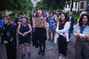 Protest Against Restrictive Abortion Law In Poland
